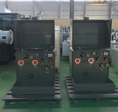 100kVA еднофазен разпределителен трансформатор, монтиран на подложка